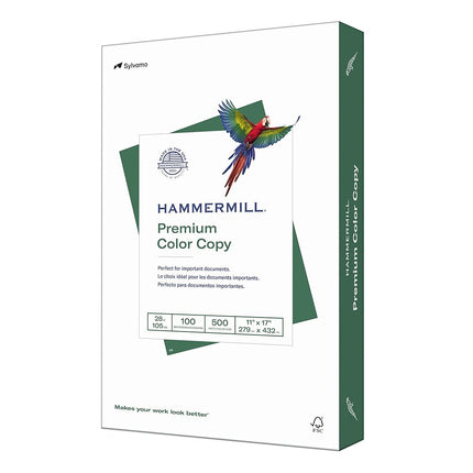 Hammermill Printer Paper, Premium Color 28 lb Copy Paper, 11 x 17-1 Ream (500 Sheets) - 100 Bright, Made in The USA, 102541