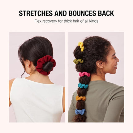 Conair Scunci by The Original Super Comfy Waffle Knit Scrunchie, Assorted Scrunchies 36 Count