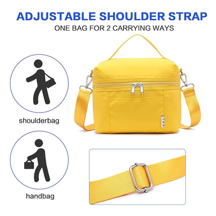 NOL Natural Organic Lifestyle Insulated Lunch Bags for Women Cooler Bag Lightweight Nylon Waterproof Lunch Box for Work