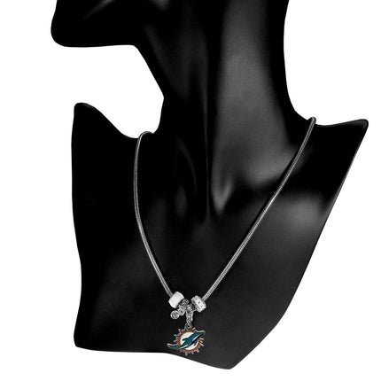 Siskiyou Sports NFL Miami Dolphins Euro Bead Necklace, 18-Inch