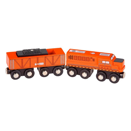 Battat Classic Trains Wooden Train Cars, Magnetic 6-Piece Set, Vehicles
