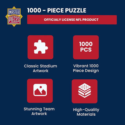 MasterPieces 1000 Piece Sports Jigsaw Puzzle - NFL Buffalo Bills Endzone View Panoramic - 13"x39"