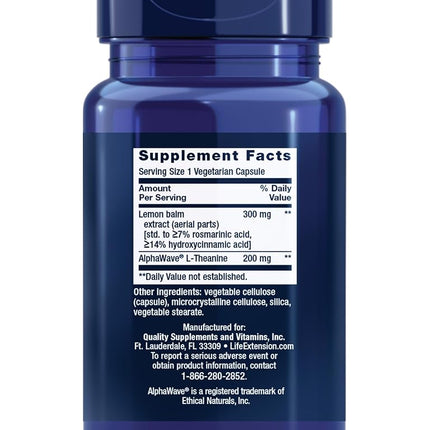 Life Extension Natural Stress Relief, 30 vegetarian caps