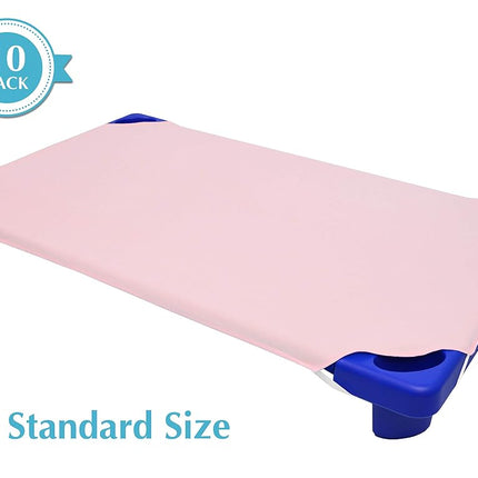 American Baby Company Juego de 10 sábanas de percal 100% algodón para cunas de guardería estándar, rosado, 23" x 51"