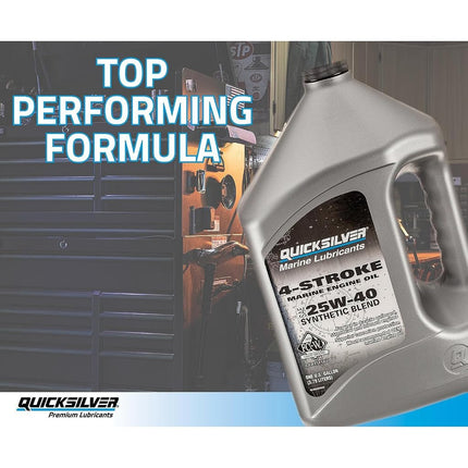 Quicksilver 25W-40 Synthetic Marine Engine Oil 3.78 Litre