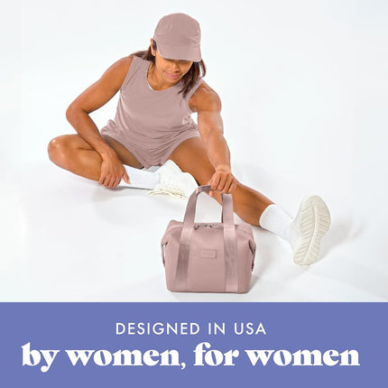 Fit & Fresh Remi Lunch Bag for Women Work – Neoprene Lunch Tote with Containers & Ice Pack, Reusable Meal Prep Lunch Box, Large Capacity, Machine Washable, Mauve