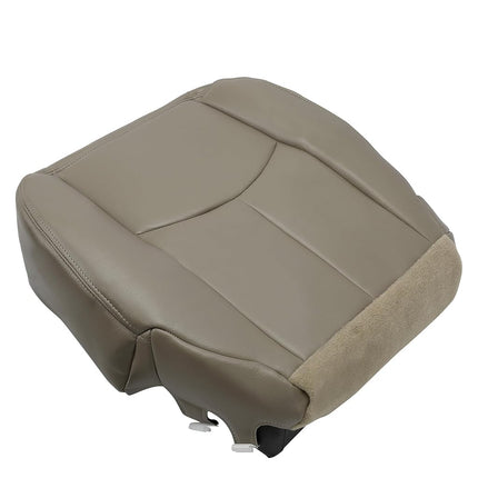 ECOTRIC Passenger Seat Bottom Cover Synthetic Leather Compatible with 2003-2006 GMC Sierra & Chevrolet Silverado 1500/2500/3500 2006 Chevrolet Avalanche-Medium Neutral Tan 522- Passenger