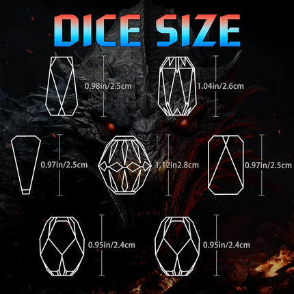 FONVGOGO Metal DND Dice Set for Dungeons and Dragon Gift RPG Collection DM