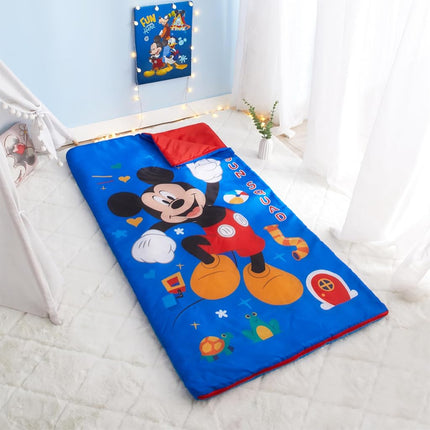 Idea Nuova Mickey Mouse 2 Piece Slumber Set with Sling Bag and Sleeping Bag, 54"x30"