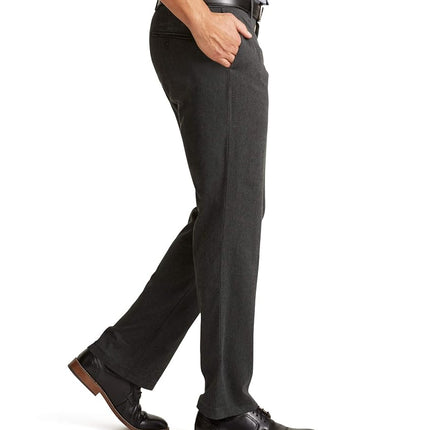 Dockers Men's Straight Fit Signature 2.0 Khaki Pants-Creaseless, Charcoal Heather, 32W x 32L