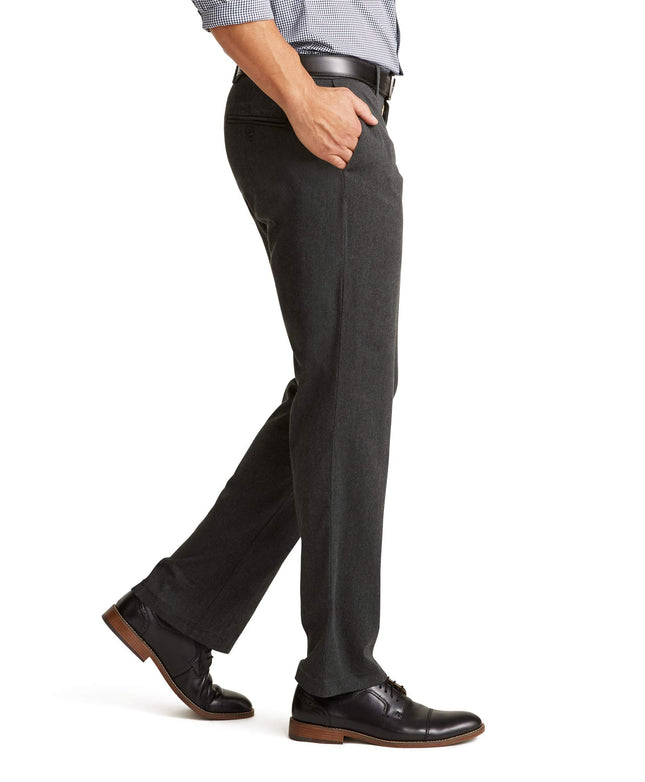 Pantalones de hombre Dockers Signature 2.0 corte recto caqui sin arrugas, gris carbón jaspeado, 32W x 32L