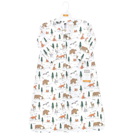 Saco de dormir de algodón de manga larga Hudson Baby unisex para bebé, saco, manta, Sweet Woodland, 18-24 meses