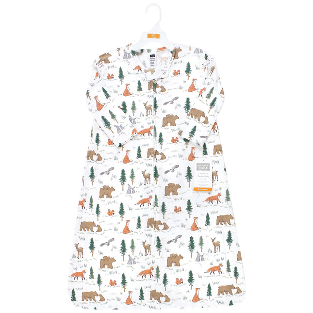 Saco de dormir de algodón de manga larga Hudson Baby unisex para bebé, saco, manta, Sweet Woodland, 18-24 meses