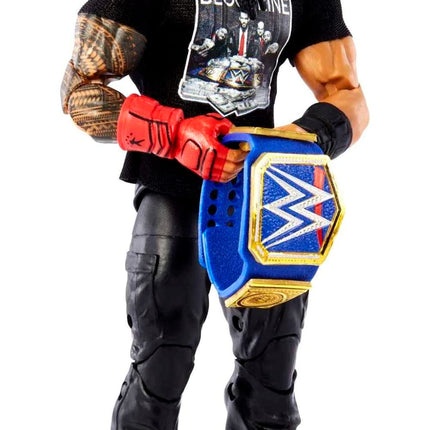Figurine Roman Reigns Ultimate Edition de Mattel, figurine de collection de 15 cm avec tête interchangeable, mains interchangeables et Championnat Universel pour les 8 ans et plus