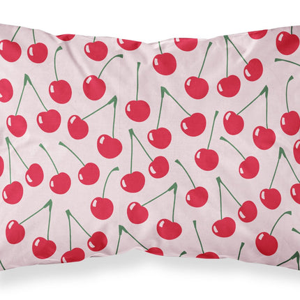 Caroline's Treasures Cherries on Pink Pillowcase, 