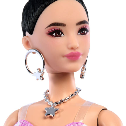 Barbie Deluxe Style Doll in #11 Pink Denim Dress with Accessories