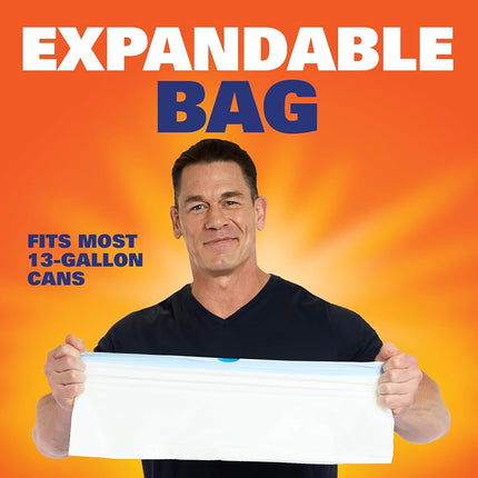 Hefty Ultra Strong 13 Gallon Trash Bags, Tall Kitchen Trash Bags 13 Gallon Size, Drawstring Closure, Continuous Odor Control, White, Clean Burst Scent, 110 Bags