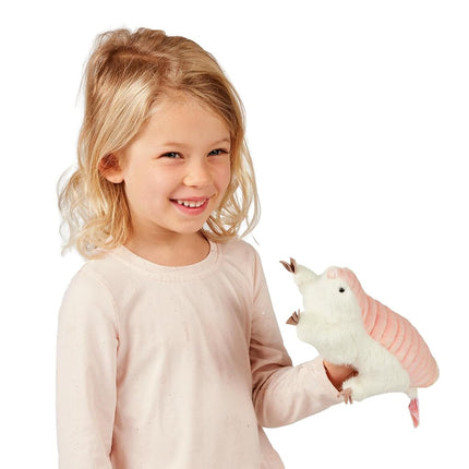 Folkmanis Pink Fairy Armadillo Finger Puppet