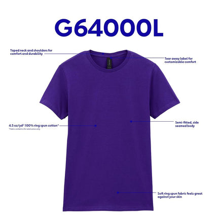 Gildan Women's Softstyle Baumwoll-t-Shirt, Stil G64000l, Multipack, Irish Green (Pack of 2), M