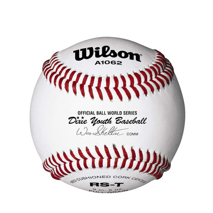Wilson Youth League and Tournament Baseballs, A1062, SST, Dixie, Tournament (One Dozen)