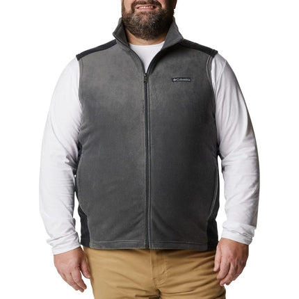 Columbia Men's Steens Mountain Vest Fleece, Grill/Black, 2X Tall