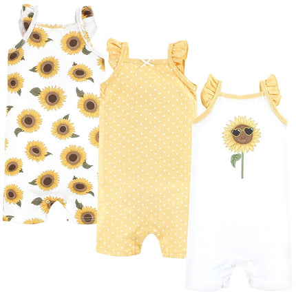 Barboteuses unisexe en coton Hudson Baby, tournesol, 0-3 mois