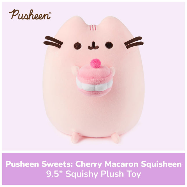 GUND Plush 9.5in CherryMacaronSqsh