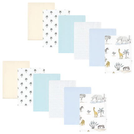 Hudson Baby Unisex Baby Cotton Flannel Burp Cloths