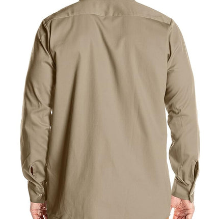 Red Kap Men's Wrinkle Resistant Cotton Work Shirt, Khaki, XXXL Tall