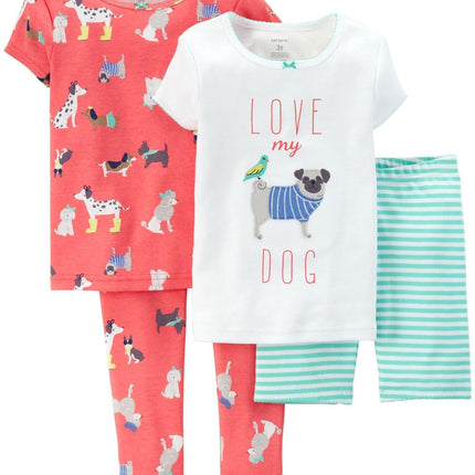 Carter's Baby Girls' 4 Piece Cotton PJ Set (Baby) 