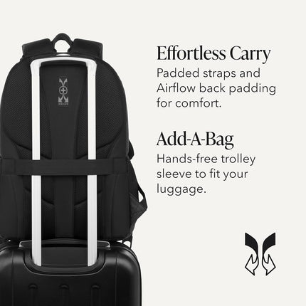 SWISSGEAR Cecil Laptop Backpack Fits up to 16-Inch Laptop, Daypack for Travel and Work, Black Hex, 18-Inch