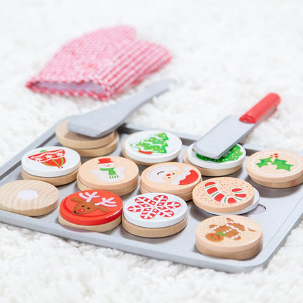 MaMeMi WOODEN SLICE AND BAKE CHRISTMAS COOKIE SET