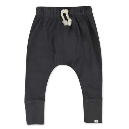 HonestBaby Honest Pants Joggers Pull on 100% Organic Cotton for Infant Baby and Toddler, Boys, Girls, Unisex, Blackened Pearl, 3T
