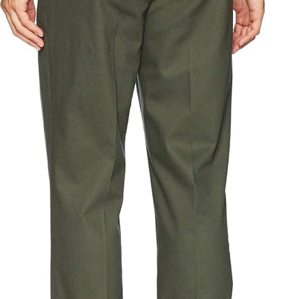 Dockers Pantalones de algodón Signature Khaki Lux elásticos de ajuste clásico para hombre - Plisados (Tallas regulares y grandes y altas) Informal, Olive Grove, 44W x 32L