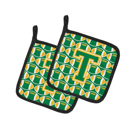 Caroline's Treasures Letter T Football Green and G