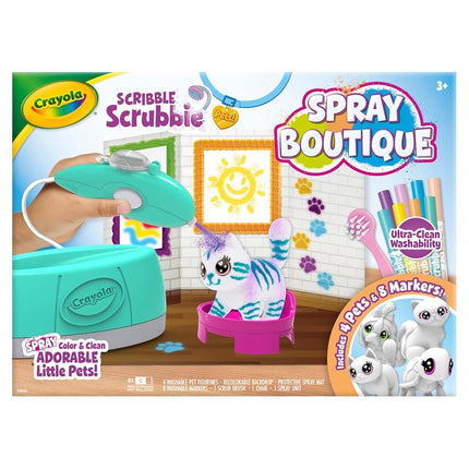 Crayola Scribble Scrubbie Pets Spray Boutique, Airbrush Art Set for Kids, DIY Crafts for Toddlers, Kids Toys, Gifts for Girls & Boys, Ages 3+