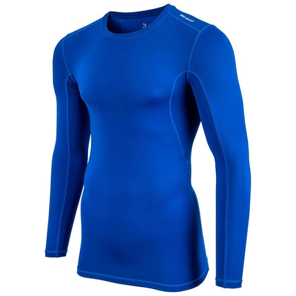 CHAMPRO Long Sleeve Compression Shirt - Polyester/Spandex, Adult 3X-Large, Royal