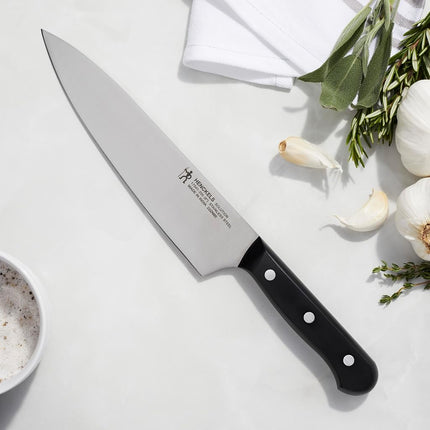 HENCKELS Solution Razor-Sharp 8-inch Chef Knife, German Engineered Informed by 100+ Years of Mastery, Black/Stainless Steel