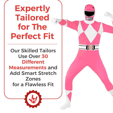 Morphsuits Men's Power Rangers Adult Sized Costume, Pink, M UK