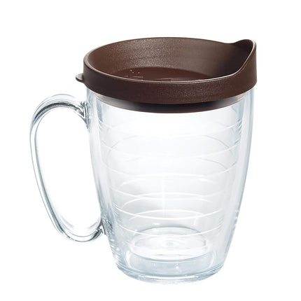 Tervis Clear & Colorful Lidded Made in USA Double Walled Insulated Tumbler Travel Cup Keeps Drinks Cold & Hot, 24oz, Navy Lid