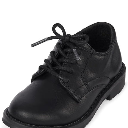 The Children's Place Baby-Boys and Toddler Lace Up Dress Shoes, Black, 10 Toddler