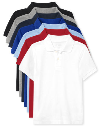 The Children's Place Boys' Short Sleeve Pique Polo