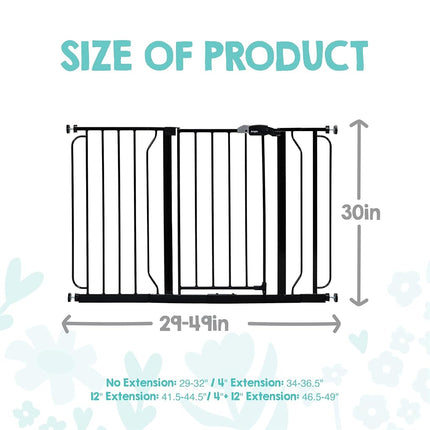Regalo Easy Step Extra Wide, Black, 52 Inch