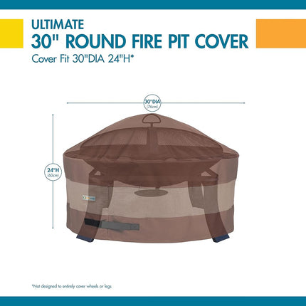 Cubiertas Duck Covers Ultimate para pozo de fuego redondo de hasta 32 pulgadas de diámetro