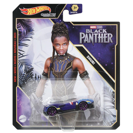Hot Wheels Character Cars � Complete 6?Pack (HHB74?956G) | Includes Black Panther, Namor, Shuri, Ms. Marvel, Captain Marvel & America Chavez | 1:64 Die?Cast Vehicles � Ages 3+