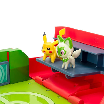 Pokémon Play ‘N’ Display Case - Multi-Level Storage Unit with Rooftop Arena and Space for 35+ 2-Inch Battle Figures