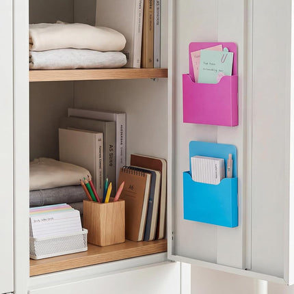 Gilprop 8 Pack Magnetic File Folder Holder for Whiteboard Classroom Storage
