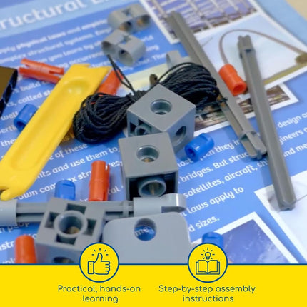Thames & Kosmos | 625414 | Structural Engineering | Bridges & Skyscrapers |Science & Engineering Kit | Build 20 Models | Learn about Force, Load, Compression, Tension | Ages 8+