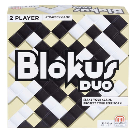 Mattel Games Blokus Duo 2-Player Strategy Board Game, Family Game for Kids & Adults with Black and White Pieces, FWG43