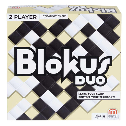 Mattel Games Blokus Duo 2-Player Strategy Board Game, Family Game for Kids & Adults with Black and White Pieces, FWG43